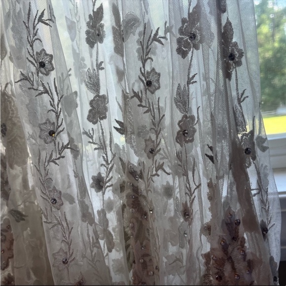 beaded, sheer, low back, wedding or formal gown - Picture 6 of 7